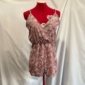 SHEIN Pink Floral Romper SM459